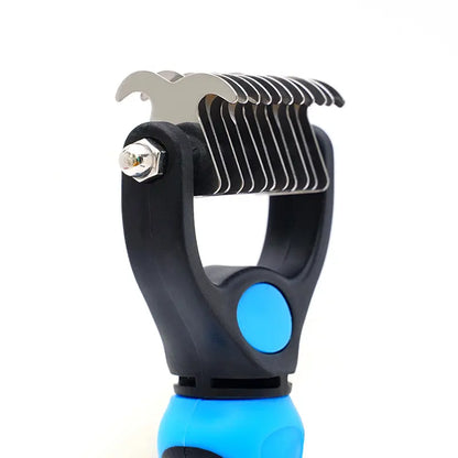 Pet Gromming Brush for Dogs & Cats Double Sided Shedding, No More Flying Hair Versatile, Grooming Tool for Regular Care